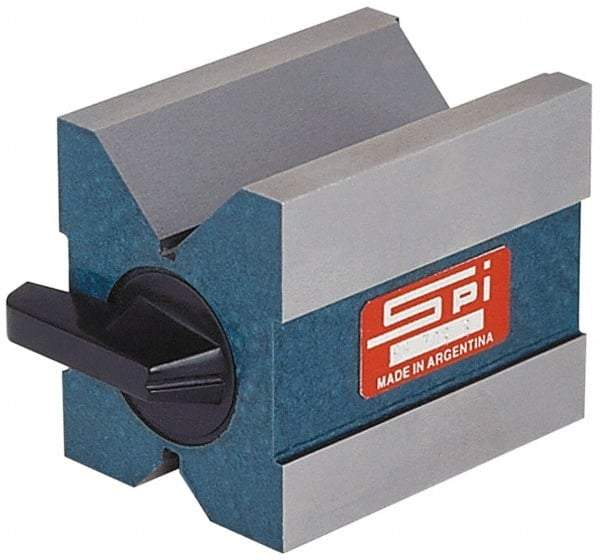 SPI - 0.19 to 1-3/4" Capacity, 90° Angle, Hardened Steel V-Block - 2-3/4" Long x 2" Wide x 2-3/8" High, Sold as Matched Pair - Apex Tool & Supply