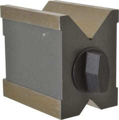 SPI - 0.19 to 70mm Capacity, 90° Angle, Hardened Steel V-Block - 3-15/16" Long x 2-3/4" Wide x 3-3/4" High, Sold as Individual - Apex Tool & Supply