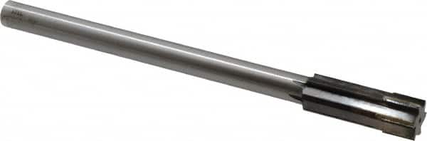 Made in USA - 0.6911 to 0.722" Diam, 9/16" Diam Shank, 2-1/4" Flute, Semi Finish Semi Ground Chucking Reamer - Apex Tool & Supply