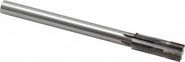 Made in USA - 0.8471 to 0.878" Diam, 3/4" Diam Shank, 2-5/8" Flute, Semi Finish Semi Ground Chucking Reamer - Apex Tool & Supply