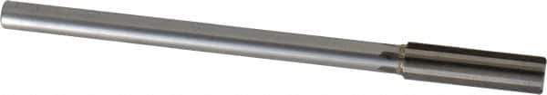 Made in USA - 9/16" Carbide-Tipped 6 Flute Chucking Reamer - Straight Flute, 0.4355" Straight Shank, 2" Flute Length, 8" OAL - Apex Tool & Supply