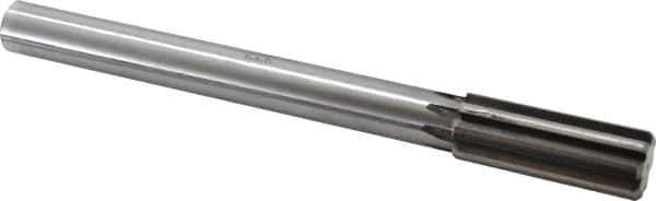 Made in USA - 1-1/16" Carbide-Tipped 8 Flute Chucking Reamer - Straight Flute, 7/8" Straight Shank, 2-3/4" Flute Length, 10-1/2" OAL - Apex Tool & Supply