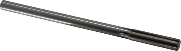 Made in USA - 1/2" Carbide-Tipped 6 Flute Chucking Reamer - Straight Flute, 2" Straight Shank, 2" Flute Length, 8" OAL - Apex Tool & Supply