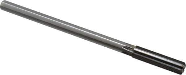 Made in USA - 0.4385" Carbide-Tipped 6 Flute Chucking Reamer - Straight Flute, 1-3/4" Straight Shank, 1-3/4" Flute Length, 7" OAL - Apex Tool & Supply