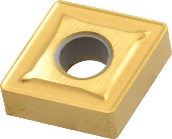 Interstate - CNMG432 Grade TCN55 Carbide Turning Insert - TiN Finish, 80° Diamond, 1/2" Inscr Circle, 3/16" Thick, 1/32" Corner Radius - Apex Tool & Supply
