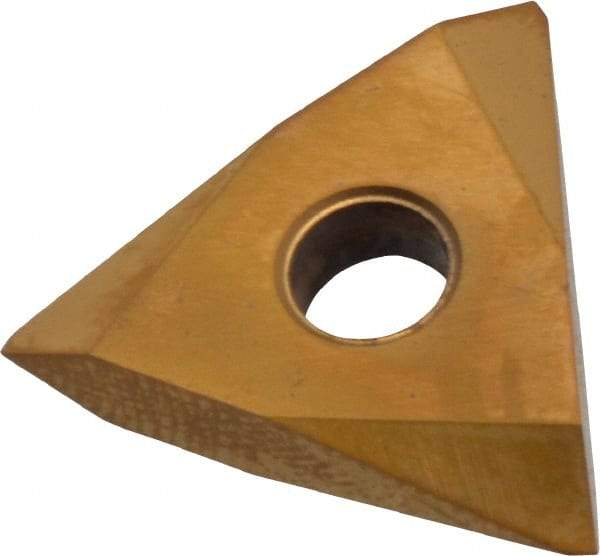 Value Collection - TNMA32 60° V Grade TCN55 On Edge Threading Insert - PVD TiN Finish, 3/8" Inscribed Circle - Apex Tool & Supply