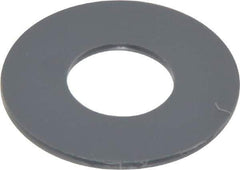 Made in USA - 1/2" Screw, Grade Gray PVC Standard Flat Washer - 0.562" ID x 1-1/4" OD, 0.062" Thick, Plain Finish - Apex Tool & Supply
