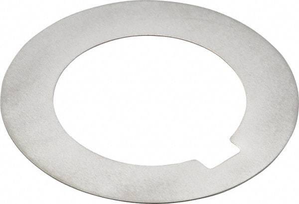 Made in USA - 0.078" Long x 3/16" Wide Notch, 0.01" Thick Internal Notched Washer - 301-304 Stainless Steel, 7/8" ID, 1-3/8" OD - Apex Tool & Supply