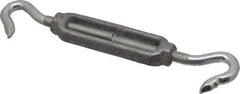Made in USA - 112 Lb Load Limit, 5/16" Thread Diam, 2-9/16" Take Up, Aluminum Hook & Hook Turnbuckle - 3-7/16" Body Length, 7/32" Neck Length, 6-3/4" Closed Length - Apex Tool & Supply