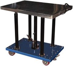 Vestil - 2,000 Lb Capacity Manual Hydraulic Post Lift Table - 36" to 54" Lift Height, 48" Platform Length x 32" Platform Width - Apex Tool & Supply