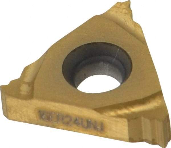 Seco - 16ER External Right Hand 24 UNJ Laydown Threading Insert - Grade CP500, TiAlN/TiN Coated Carbide - Apex Tool & Supply