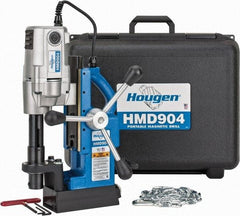 Hougen - 3/4" Chuck, 2" Travel, Portable Magnetic Drill Press - 450 RPM, 9 Amps, 1035 Watts, 115 Volts - Apex Tool & Supply