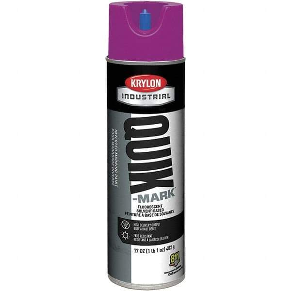Krylon - 20 fl oz Purple Marking Paint - 50 to 60 Sq Ft Coverage, Solvent-Based Formula - Apex Tool & Supply