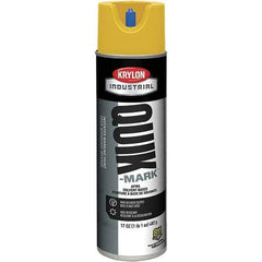 Krylon - 20 fl oz Yellow Marking Paint - 50 to 60 Sq Ft Coverage, Solvent-Based Formula - Apex Tool & Supply