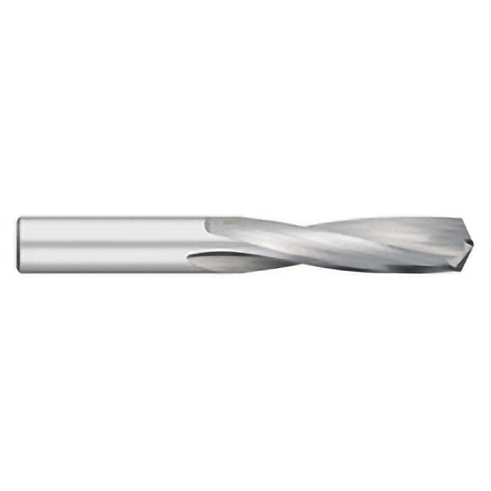 Screw Machine Length Drill Bit: 0.2055″ Dia, 135 °, Solid Carbide Bright/Uncoated, Right Hand Cut, Spiral Flute, Straight-Cylindrical Shank