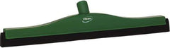 Vikan - 20" Foam Rubber Blade Bench Squeegee - Double Edge, Green, Plastic Holder - Apex Tool & Supply