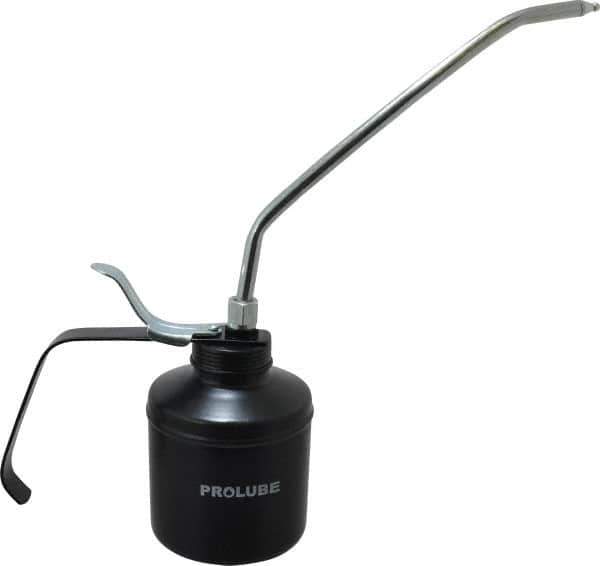 PRO-LUBE - 500 mL Capcity, 9" Long Rigid Spout, Lever-Type Oiler - Steel Pump, Steel Body, Powder Coated - Apex Tool & Supply