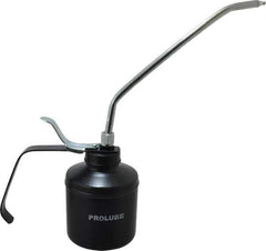 PRO-LUBE - 500 mL Capcity, 9" Long Rigid Spout, Lever-Type Oiler - Steel Pump, Steel Body, Powder Coated - Apex Tool & Supply