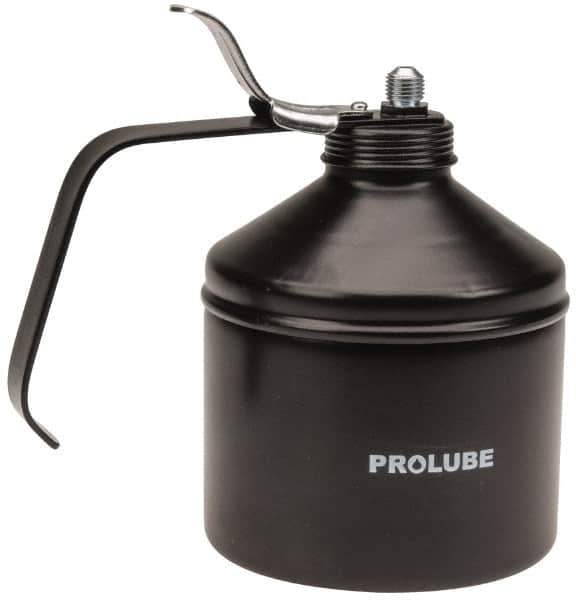 PRO-LUBE - 1,000 mL Capcity, 9" Long Rigid Spout, Lever-Type Oiler - Steel Pump, Steel Body, Powder Coated - Apex Tool & Supply