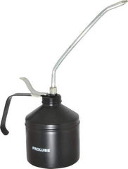 PRO-LUBE - 1,000 mL Capcity, 9" Long Rigid Spout, Lever-Type Oiler - Steel Pump, Steel Body, Powder Coated - Apex Tool & Supply
