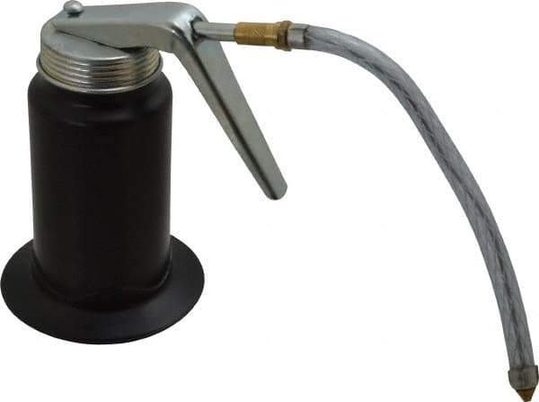 PRO-LUBE - 180 mL Capcity, 6" Long Flexible Spout, Pistol-Grip Oiler - Steel Pump, Steel Body, Powder Coated - Apex Tool & Supply