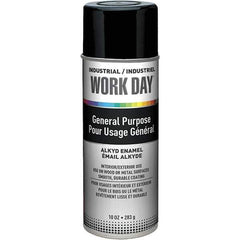 Krylon - Black, Gloss, Enamel Spray Paint - 9 to 13 Sq Ft per Can, 10 oz Container, Use on Ceramics, Glass, Metal, Plaster, Wood - Apex Tool & Supply