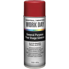 Krylon - Red, Gloss, Enamel Spray Paint - 9 to 13 Sq Ft per Can, 10 oz Container, Use on Ceramics, Glass, Metal, Plaster, Wood - Apex Tool & Supply