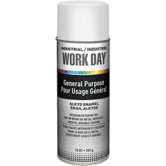 Krylon - White, Gloss, Enamel Spray Paint - 9 to 13 Sq Ft per Can, 10 oz Container, Use on Ceramics, Glass, Metal, Plaster, Wood - Apex Tool & Supply
