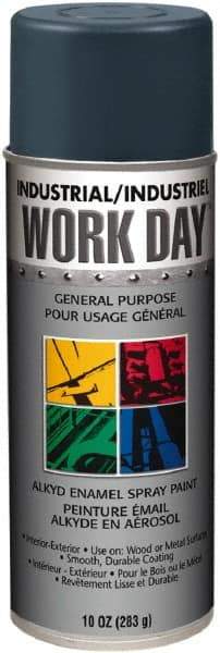 Krylon - Gray, Gloss, Enamel Spray Paint - 9 to 13 Sq Ft per Can, 10 oz Container, Use on Ceramics, Glass, Metal, Plaster, Wood - Apex Tool & Supply