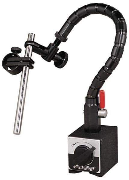 Flexbar - 65 Lb Magnetic Force, Fine Adjustment Indicator Positioner & Holder with Base - Flexible Arm, Rectangular Base, 2-5/8" Base Height, 2-1/4" Base Length, 2" Base Width - Apex Tool & Supply