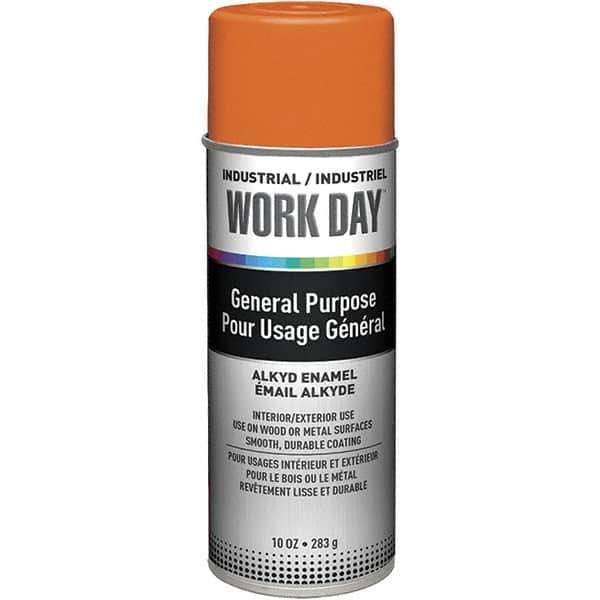 Krylon - Orange, Gloss, Enamel Spray Paint - 9 to 13 Sq Ft per Can, 10 oz Container, Use on Ceramics, Glass, Metal, Plaster, Wood - Apex Tool & Supply