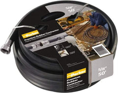 Parker - 100' Long Water Hose - 5/8" Diam, 3/4" GHT, Rubber, 125 psi, Black - Apex Tool & Supply