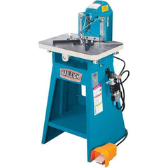 Baileigh - 5 x 5" Notching Dimension, Metal Notcher - 11" Stroke, 3mm Max Mild Steel Capacity, 23-1/2" Table Width x 18" Table Depth - Apex Tool & Supply