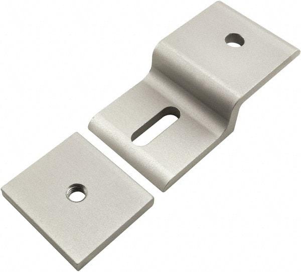 80/20 Inc. - 45mm Wide, Open Shelving Accessory/Component - Aluminum, Clear Anodized Finish, 87mm Long, Use with 45 Series & Bolt Kits 75-3619 & 11-8318 - Apex Tool & Supply