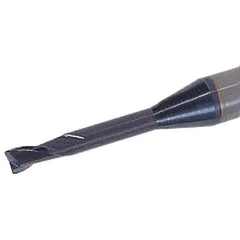 Iscar - 6mm, 9mm LOC, 6mm Shank Diam, 100mm OAL, 2 Flute, Solid Carbide Square End Mill - Single End, TiAlN Finish, Spiral Flute, 30° Helix, Right Hand Cut, Right Hand Flute - Apex Tool & Supply