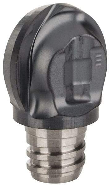 Iscar - MM HBR Grade IC908 Carbide Ball Nose Milling Tip Insert - TiAlN Finish, 2 Flutes, 1/2" Cutting Diam, 0.482" Extension - Apex Tool & Supply
