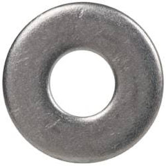 Made in USA - #6L Screw, Grade 300 Stainless Steel Standard Flat Washer - 0.156" ID x 3/8" OD, 0.036" Thick, Passivated Finish, Meets Military Specifications - Apex Tool & Supply