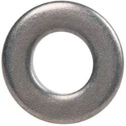 Made in USA - #8 Screw, Grade 300 Stainless Steel Standard Flat Washer - 0.188" ID x 3/8" OD, 0.065" Thick, Plain Finish, Meets Military Specifications - Apex Tool & Supply