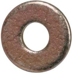 Made in USA - #0 Screw, Grade 1008/1010 Steel Standard Flat Washer - 0.078" ID x 0.188" OD, 0.02" Thick, Cadmium-Plated Finish, Meets Military Specifications - Apex Tool & Supply