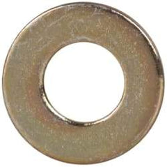 Made in USA - #4 Screw, Grade 1008/1010 Steel Standard Flat Washer - 1/8" ID x 1/4" OD, 0.02" Thick, Cadmium-Plated Finish, Meets Military Specifications - Apex Tool & Supply