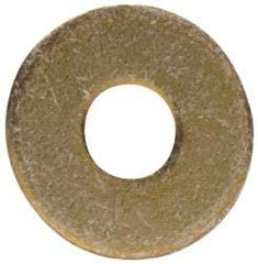 Made in USA - #4 Screw, Grade 1008/1010 Steel Standard Flat Washer - 1/8" ID x 3/8" OD, 0.03" Thick, Cadmium-Plated Finish, Meets Military Specifications - Apex Tool & Supply