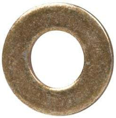 Made in USA - #5 Screw, Grade 1008/1010 Steel Standard Flat Washer - 0.141" ID x 0.281" OD, 0.03" Thick, Cadmium-Plated Finish, Meets Military Specifications - Apex Tool & Supply