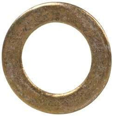 Made in USA - #6 Screw, Grade 1008/1010 Steel Standard Flat Washer - 0.156" ID x 1/4" OD, 0.015" Thick, Cadmium-Plated Finish, Meets Military Specifications - Apex Tool & Supply