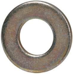 Made in USA - #8 Screw, Grade 1008/1010 Steel Standard Flat Washer - 0.188" ID x 3/8" OD, 0.042" Thick, Cadmium-Plated Finish, Meets Military Specifications - Apex Tool & Supply