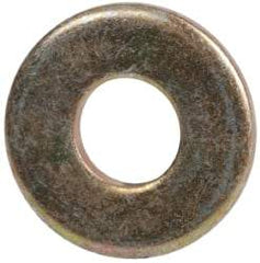 Made in USA - #8 Screw, Grade 1008/1010 Steel Standard Flat Washer - 0.188" ID x 0.438" OD, 0.06" Thick, Cadmium-Plated Finish, Meets Military Specifications - Apex Tool & Supply