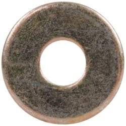 Made in USA - #8 Screw, Grade 1008/1010 Steel Standard Flat Washer - 0.188" ID x 1/2" OD, 0.06" Thick, Cadmium-Plated Finish, Meets Military Specifications - Apex Tool & Supply