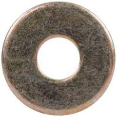 Made in USA - #8 Screw, Grade 1008/1010 Steel Standard Flat Washer - 0.188" ID x 1/2" OD, 0.06" Thick, Cadmium-Plated Finish, Meets Military Specifications - Apex Tool & Supply