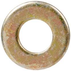 Made in USA - #10 Screw, Grade 1008/1010 Steel Standard Flat Washer - 0.219" ID x 0.438" OD, 0.042" Thick, Cadmium-Plated Finish, Meets Military Specifications - Apex Tool & Supply