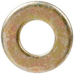 Made in USA - #10 Screw, Grade 1008/1010 Steel Standard Flat Washer - 0.219" ID x 0.438" OD, 0.042" Thick, Cadmium-Plated Finish, Meets Military Specifications - Apex Tool & Supply