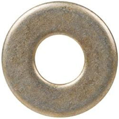 Made in USA - #10 Screw, Grade 1008/1010 Steel Standard Flat Washer - 0.219" ID x 1/2" OD, 0.048" Thick, Cadmium-Plated Finish, Meets Military Specifications - Apex Tool & Supply